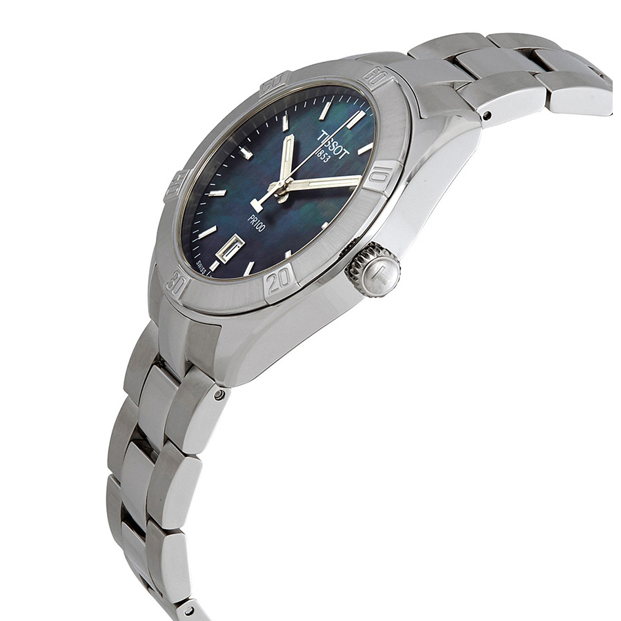 tissot pr 100 sport chic black mother of pearl dial ladies watch t101.910.11.121.00 tissot pr 100 sport chic black mother of pearl dial ladies watch t101.910.11.121.00