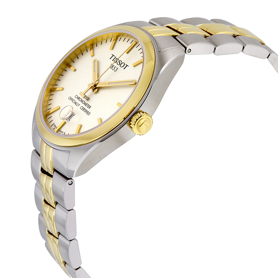 tissot pr100 chronometer two tone men's watch t1014512203100 tissot pr100 chronometer two tone men's watch t1014512203100