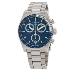 tissot pr516 chronograph quartz blue dial men's watch t149.417.11.041.00