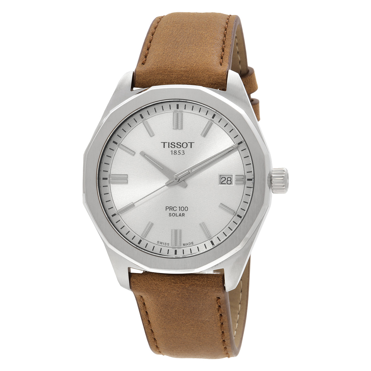 tissot prc 100 quartz solar powered silver dial watch t1514221603100 tissot prc 100 quartz solar powered silver dial watch t1514221603100