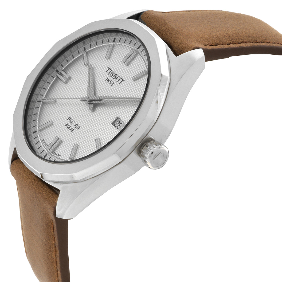 tissot prc 100 quartz solar powered silver dial watch t1514221603100 tissot prc 100 quartz solar powered silver dial watch t1514221603100
