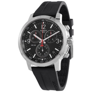 Витрина tissot prc 200 chronograph quartz black dial men's watch t114.417.17.057.00