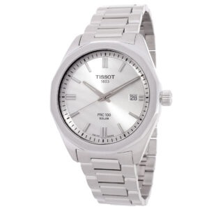 Витрина tissot prc quartz solar powered silver dial watch t1514221103100