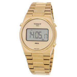 Витрина tissot prx digital quartz gold dial men's watch t1372633302000