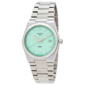 tissot prx quartz light green 35mm dial ladies watch t1372101109100