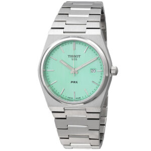 tissot prx quartz light green dial men's watch t137.410.11.091.01