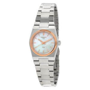 tissot prx quartz white mother of pearl dial ladies watch t1370102111100