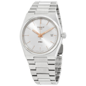 tissot prx quartz silver dial ladies watch t1372101103100