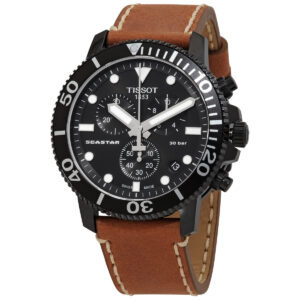 tissot seastar 1000 chronograph quartz black dial men's watch t1204173605100