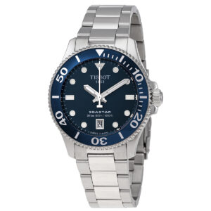 tissot seastar 1000 quartz blue dial ladies watch t1202101104100