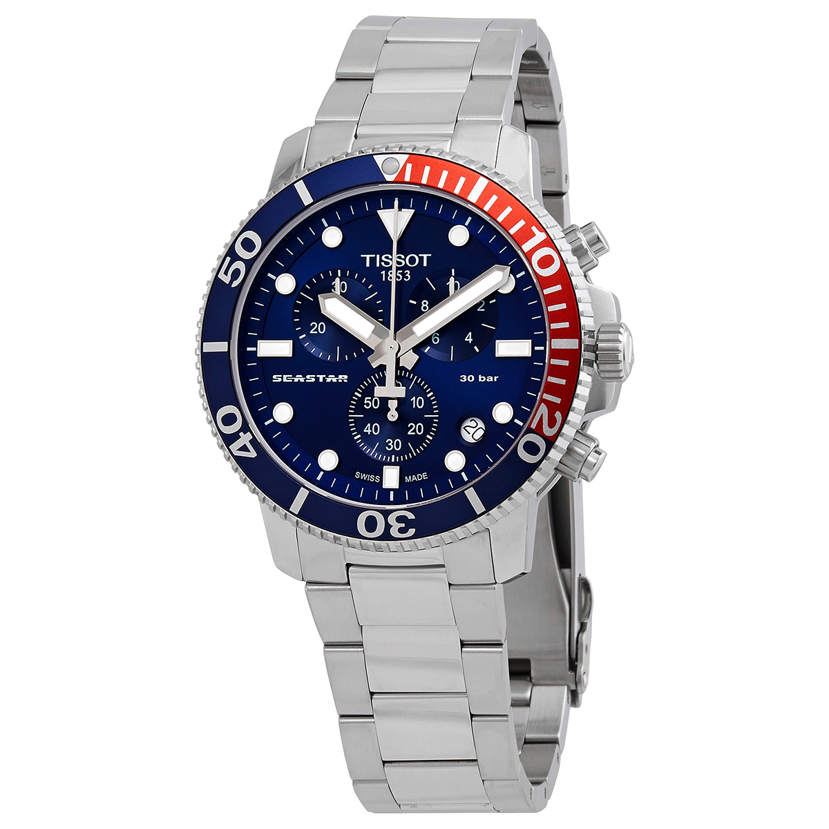 tissot seastar chronograph quartz blue dial pepsi bezel men's watch t120.417.11.041.03 tissot seastar chronograph quartz blue dial pepsi bezel men's watch t120.417.11.041.03