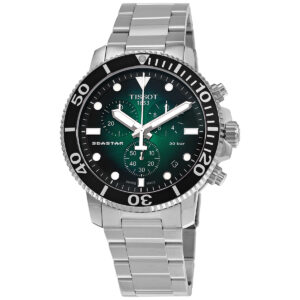 Витрина tissot seastar chronograph quartz green dial men's watch t120.417.11.091.01