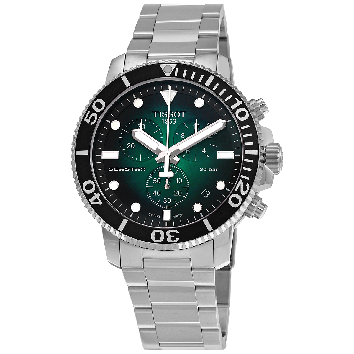 tissot seastar chronograph quartz green dial men's watch t120.417.11.091.01 tissot seastar chronograph quartz green dial men's watch t120.417.11.091.01