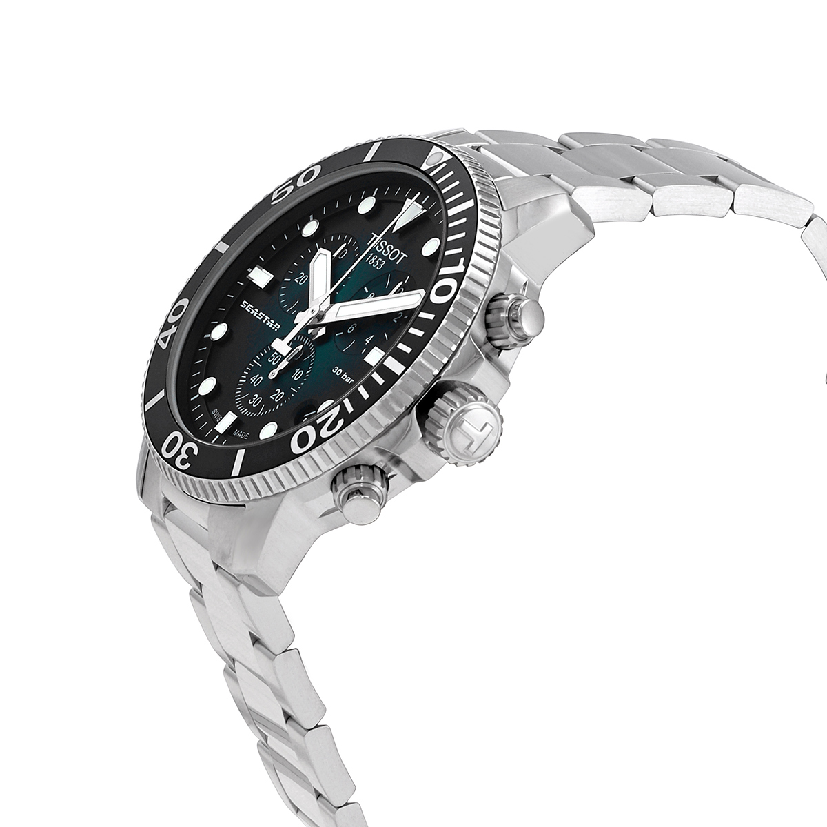 tissot seastar chronograph quartz green dial men's watch t120.417.11.091.01 tissot seastar chronograph quartz green dial men's watch t120.417.11.091.01