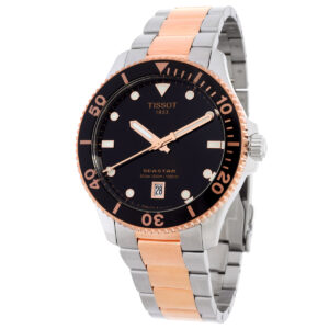 tissot seastar quartz black dial men's watch t1204102205101