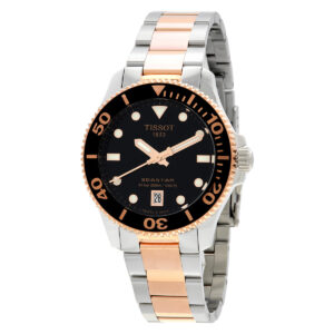 tissot seastar quartz black dial watch t1202102205101
