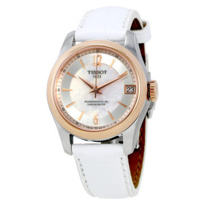 tissot t classic ballade automatic mother of pearl dial ladies watch t108.208.26.117.00