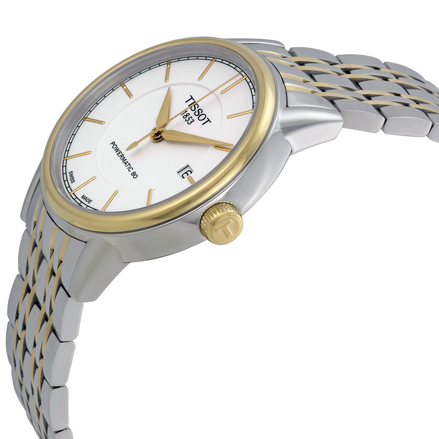 tissot t classic powermatic white dial men's watch t0854072201100 tissot t classic powermatic white dial men's watch t0854072201100
