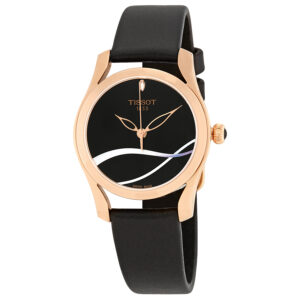 tissot t wave black dial ladies watch t112.210.36.051.00