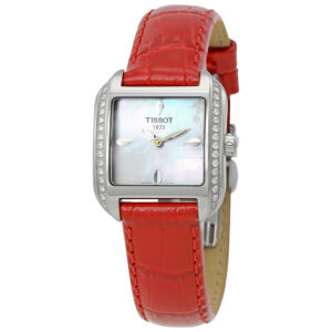 tissot t wave mother of pearl dial ladies watch t02.1.365.71