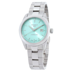tissot t classic automatic diamond green dial ladies watch t1320071109100