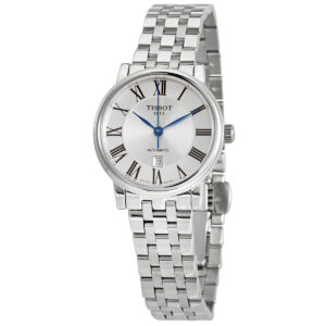 tissot t classic automatic silver dial ladies watch t122.207.11.033.00