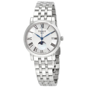 tissot t classic quartz carson premium lady moonphase watch t1222231103300
