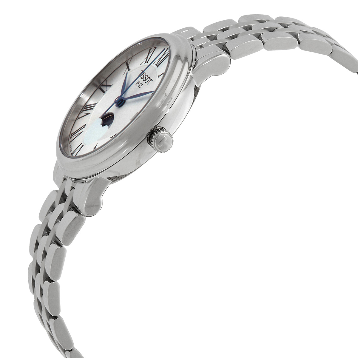 tissot t classic quartz carson premium lady moonphase watch t1222231103300 tissot t classic quartz carson premium lady moonphase watch t1222231103300