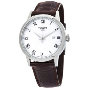 Home tissot t classic quartz white dial men's watch t129.410.16.013.00