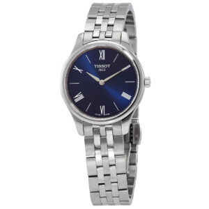 tissot tradition 5.5 quartz blue dial ladies watch t063.209.11.048.00