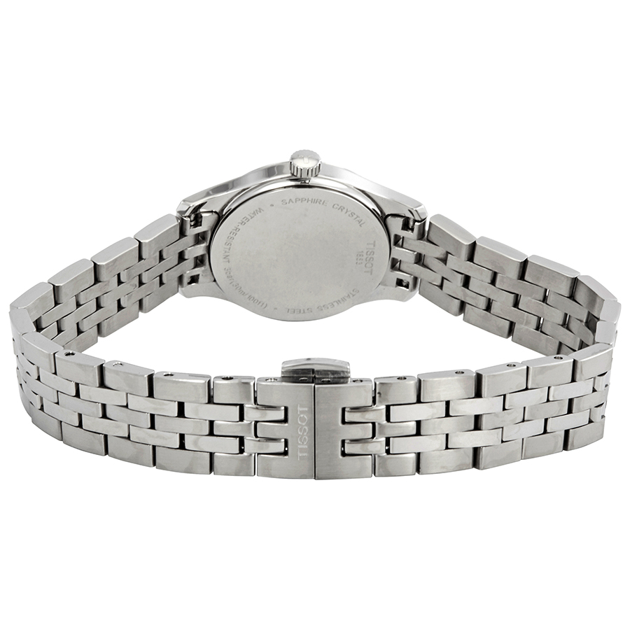 tissot tradition black dial stainless steel ladies watch t063.009.11.058.00 tissot tradition black dial stainless steel ladies watch t063.009.11.058.00