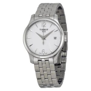 tissot tradition silver dial ladies watch t0632101103700