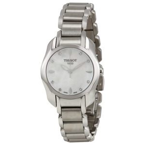 tissot trend t wave mother of pearl dial diamond ladies watch t023.210.11.116.00