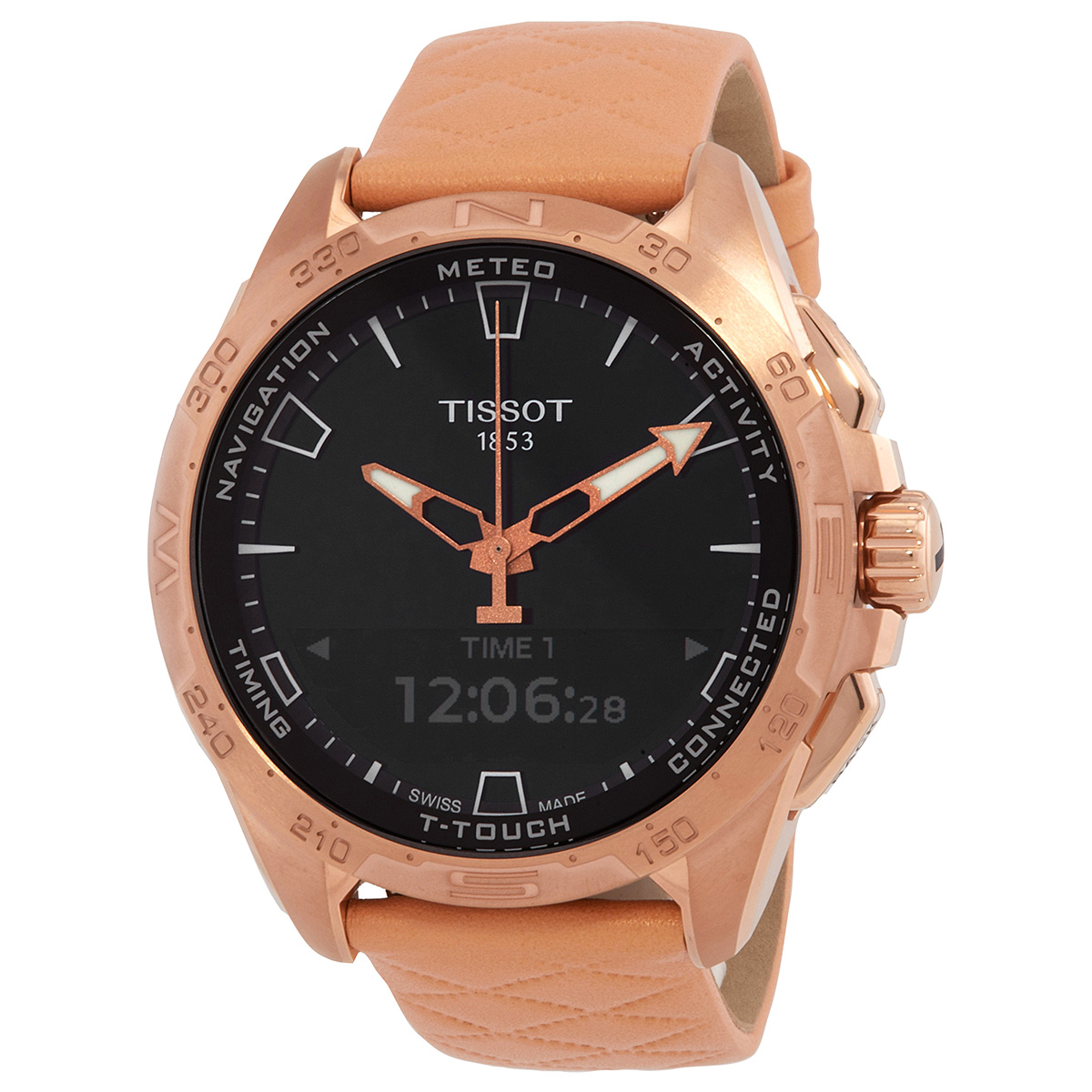 tissot t touch connect solar perpetual alarm quartz analog digital black dial men's watch t1214204605100 tissot t touch connect solar perpetual alarm quartz analog digital black dial men's watch t1214204605100