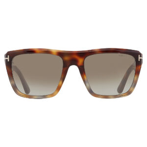 tom ford alberto brown mirror square men's sunglasses ft1077 55g 55