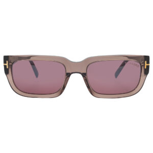 tom ford ezra bordeaux mirror rectangular men's sunglasses ft1075 45u 54