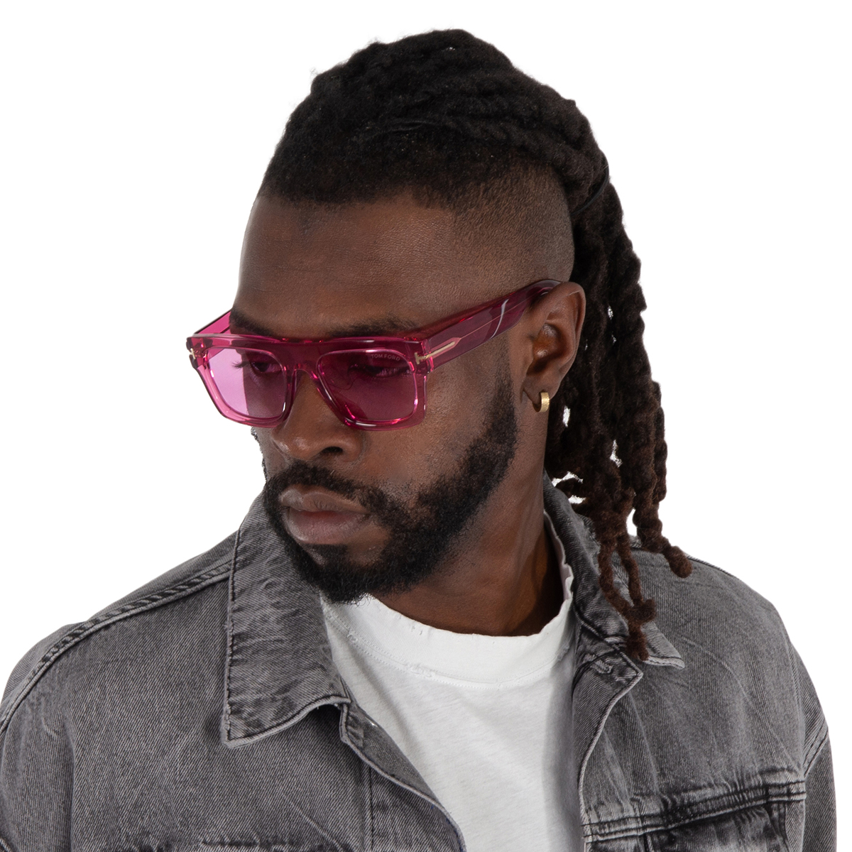 tom ford fausto pink browline men's sunglasses ft0711 75s 53 tom ford fausto pink browline men's sunglasses ft0711 75s 53