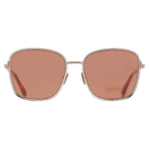 Home tom ford fern brown mirror square ladies sunglasses ft1029 12g 57