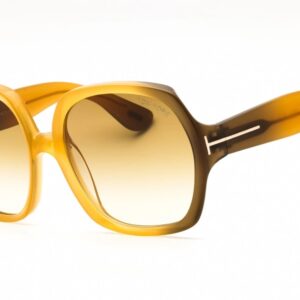 Home tom ford saffron brown gradient butterfly ladies sunglasses ft1221 41f 60
