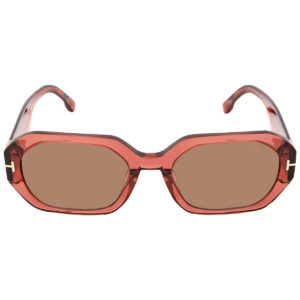tom ford veronique brown geometric men's sunglasses ft0917 72e 55
