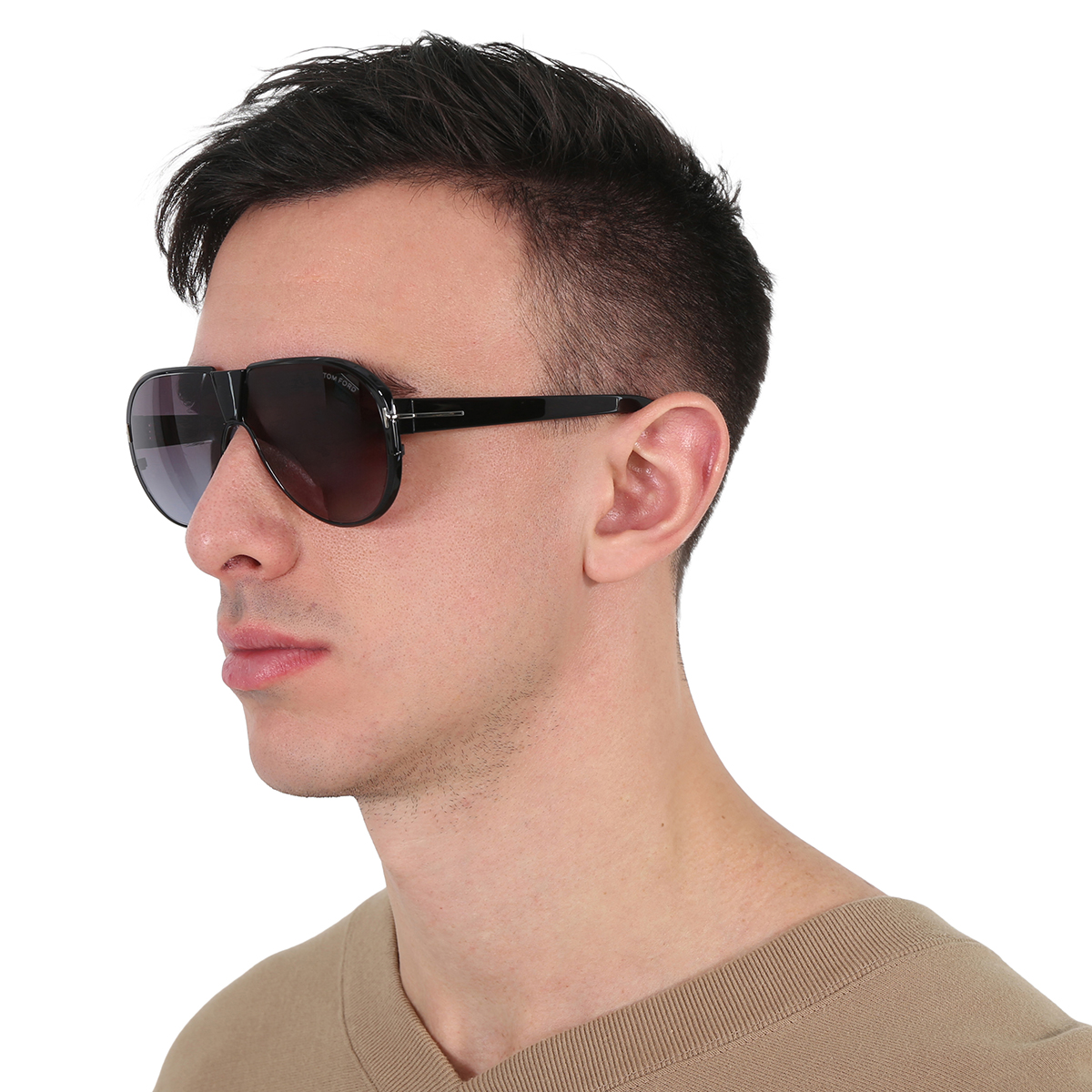 tom ford vincenzo smoke gradient pilot men's sunglasses ft1072 01b 64 tom ford vincenzo smoke gradient pilot men's sunglasses ft1072 01b 64
