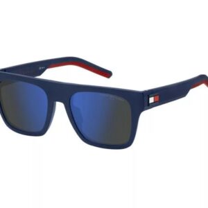 tommy hilfiger blue multilayer browline men's sunglasses th 1976/s fllzs52