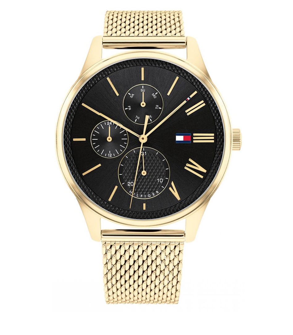 tommy hilfiger damon quartz black dial men's watch 1791848 tommy hilfiger damon quartz black dial men's watch 1791848