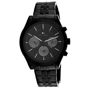 tommy hilfiger men's ashton black dial watch 1791738