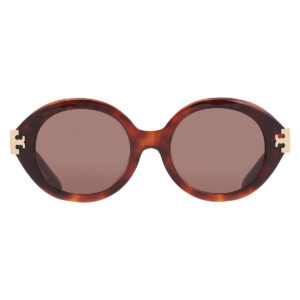 tory burch dark brown oval ladies sunglasses ty7210u 201173 52