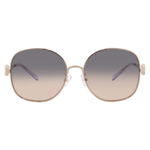 tory burch light brown gray gradient round ladies sunglasses ty6112 3358g9 56