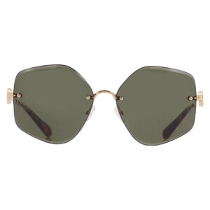 tory burch miller dark green irregular ladies sunglasses ty6111 334371 58