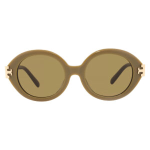 Home tory burch olive brown oval ladies sunglasses ty7210u 201073 52