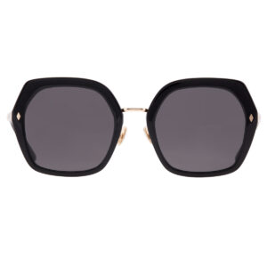 vedi vero grey hexagonal ladies sunglasses vvcc13 blk 55