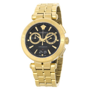 Витрина versace aion chronograph quartz black dial men's watch ve1d02823